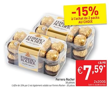 Promoties Ferrero rocher - Ferrero - Geldig van 20/03/2018 tot 25/03/2018 bij Intermarche