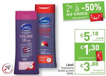 Promoties Labell shampooing - Labell - Geldig van 20/03/2018 tot 25/03/2018 bij Intermarche