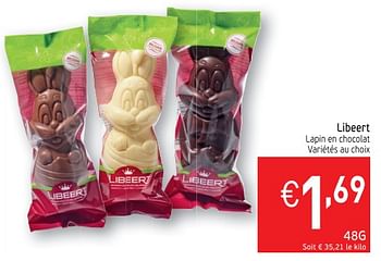 Promotions Libeert lapin en chocolat - Libeert - Valide de 20/03/2018 à 25/03/2018 chez Intermarche