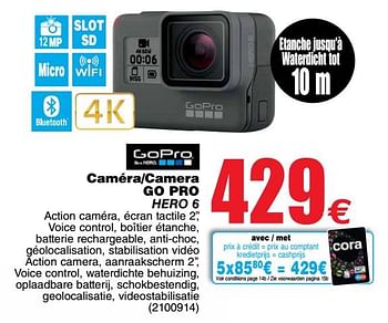 Promoties Heros action caméra - actie camera go pro - Go Pro - Geldig van 20/03/2018 tot 31/03/2018 bij Cora