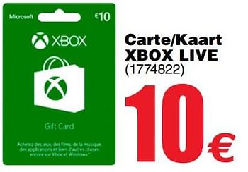 Promoties Xbox carte-kaart xbox live - Microsoft - Geldig van 20/03/2018 tot 31/03/2018 bij Cora