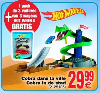 Promoties Cobra dans la ville cobra in de stad hot wheels - Hot Wheels - Geldig van 20/03/2018 tot 31/03/2018 bij Cora