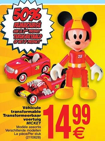 Promotions Disney véhicule transformable transformeerbaar voertuig mickey - Disney - Valide de 20/03/2018 à 31/03/2018 chez Cora