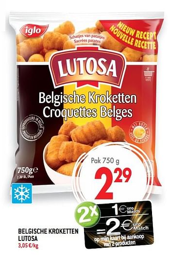 Promoties Belgische kroketten lutosa - Lutosa - Geldig van 21/03/2018 tot 03/04/2018 bij Smatch
