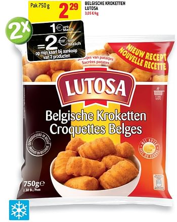 Promotions Belgische kroketten lutosa - Lutosa - Valide de 21/03/2018 à 03/04/2018 chez Match