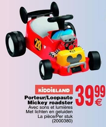 Promotions Porteur - loopauto mickey and the roadster racers ou - of paw patrol rescue team - Kiddieland - Valide de 20/03/2018 à 31/03/2018 chez Cora