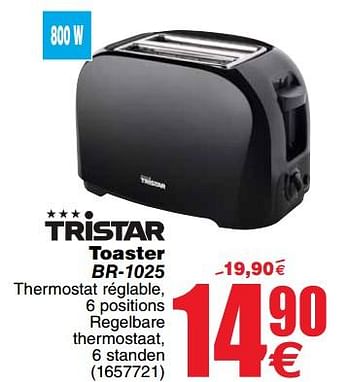 Promotions Tristar toaster br-1025 - Tristar - Valide de 20/03/2018 à 31/03/2018 chez Cora