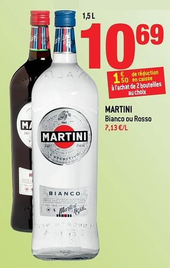 Promotions Martini bianco ou rosso - Martini - Valide de 21/03/2018 à 03/04/2018 chez Smatch