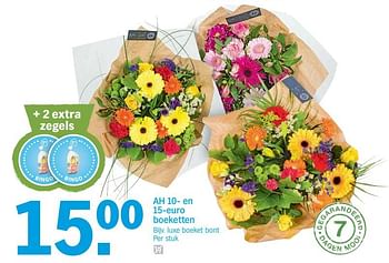 Promoties Ah 10- en 15-euro boeketten - Huismerk - Albert Heijn - Geldig van 19/03/2018 tot 25/03/2018 bij Albert Heijn