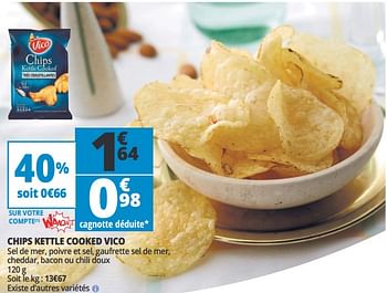 Promotions Chips kettle cooked vico - Vico - Valide de 21/03/2018 à 02/04/2018 chez Auchan Ronq