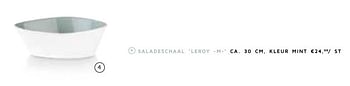 Promoties Saladeschaal leroy m - Huismerk - Coco Maison - Geldig van 12/03/2018 tot 29/04/2018 bij Coco Maison