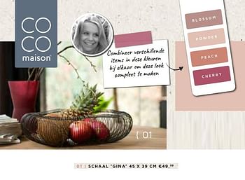 Promoties Schaal gina - Huismerk - Coco Maison - Geldig van 12/03/2018 tot 29/04/2018 bij Coco Maison