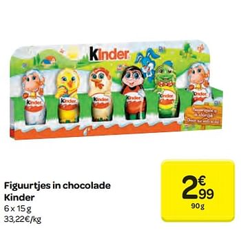 Promoties Figuurtjes in chocolade kinder - Kinder - Geldig van 21/03/2018 tot 02/04/2018 bij Carrefour