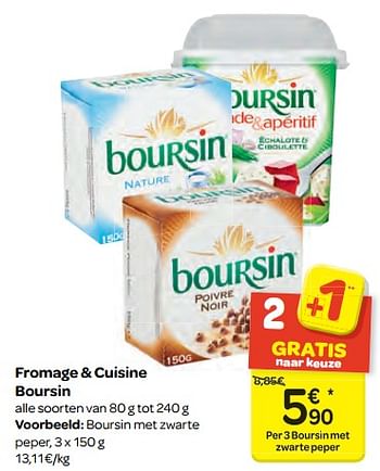 Promoties Fromage + cuisine boursin - Boursin - Geldig van 21/03/2018 tot 02/04/2018 bij Carrefour