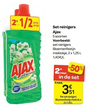 Promoties Set reinigers ajax - Ajax - Geldig van 21/03/2018 tot 02/04/2018 bij Carrefour