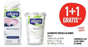 Promoties Alternative végétale au yaourt alpro - Alpro - Geldig van 22/03/2018 tot 28/03/2018 bij Delhaize