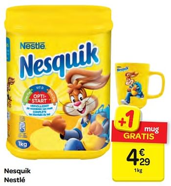 Promoties Nesquik nestlé - Nestlé - Geldig van 21/03/2018 tot 02/04/2018 bij Carrefour