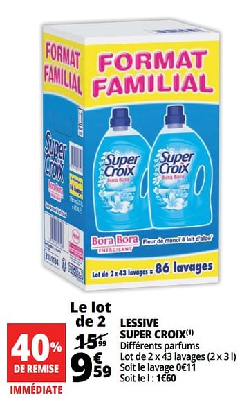 Promoties Lessive super croix - Super Croix - Geldig van 21/03/2018 tot 02/04/2018 bij Auchan