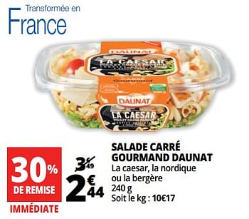 Promotions Salade carré gourmand daunat - Daunat - Valide de 21/03/2018 à 02/04/2018 chez Auchan Ronq