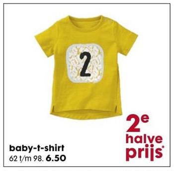 Promoties Baby t-shirt - Huismerk - Hema - Geldig van 21/03/2018 tot 03/04/2018 bij Hema