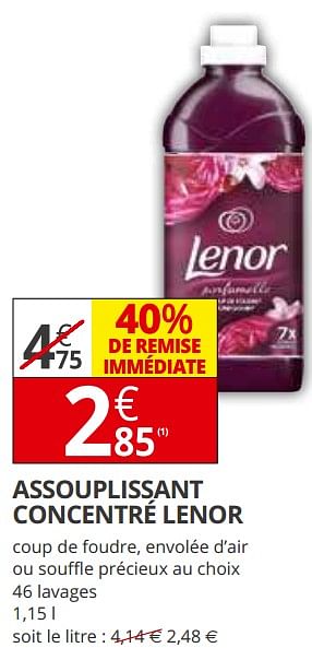 Promoties Assouplissant concentré lenor - Lenor - Geldig van 21/03/2018 tot 01/04/2018 bij Auchan