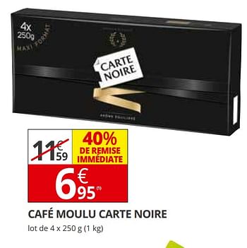 Promoties Café moulu carte noire - CarteNoire - Geldig van 21/03/2018 tot 01/04/2018 bij Auchan