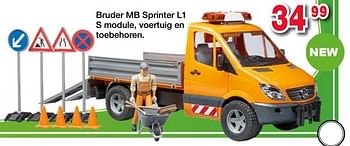 Promoties Bruder mb sprinter l1 s module, voertuig en toebehoren - Bruder - Geldig van 15/03/2018 tot 15/04/2018 bij Multi-Land