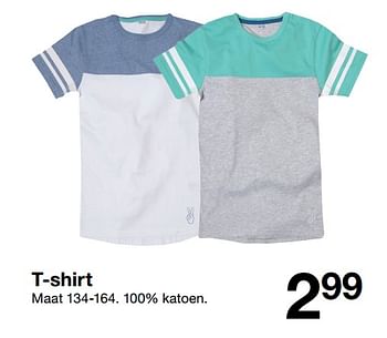Promoties T-shirt - Huismerk - Zeeman  - Geldig van 24/03/2018 tot 07/04/2018 bij Zeeman