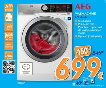 Promoties Aeg wasmachine l7fec04s - AEG - Geldig van 26/03/2018 tot 22/04/2018 bij Krefel