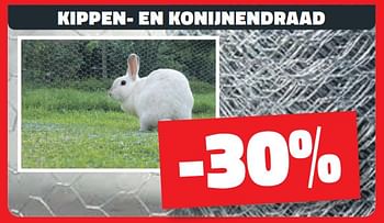 Promoties -30% kippen- en konijnendraad - Huismerk - Bouwcenter Frans Vlaeminck - Geldig van 03/04/2018 tot 30/04/2018 bij Bouwcenter Frans Vlaeminck