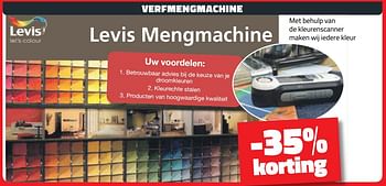 Promoties -35% korting levis mengmachine - Levis - Geldig van 03/04/2018 tot 30/04/2018 bij Bouwcenter Frans Vlaeminck