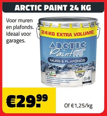 Promoties Arctic paint 24 kg - Huismerk - Bouwcenter Frans Vlaeminck - Geldig van 03/04/2018 tot 30/04/2018 bij Bouwcenter Frans Vlaeminck