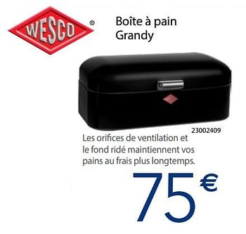 Promoties Boîte à pain grandy - Wesco - Geldig van 26/03/2018 tot 22/04/2018 bij Krefel