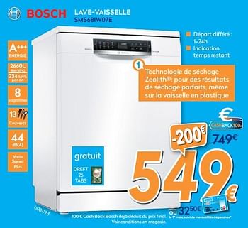 Promotions Bosch lave-vaisselle sms68iw07e - Bosch - Valide de 26/03/2018 à 22/04/2018 chez Krefel
