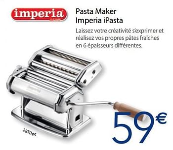 Promotions Pasta maker imperia ipasta - Imperia - Valide de 26/03/2018 à 22/04/2018 chez Krefel