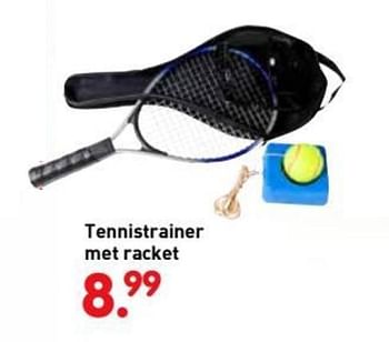 Promoties Tennistrainer met racket - Huismerk - Unikamp - Geldig van 26/03/2018 tot 22/04/2018 bij Unikamp