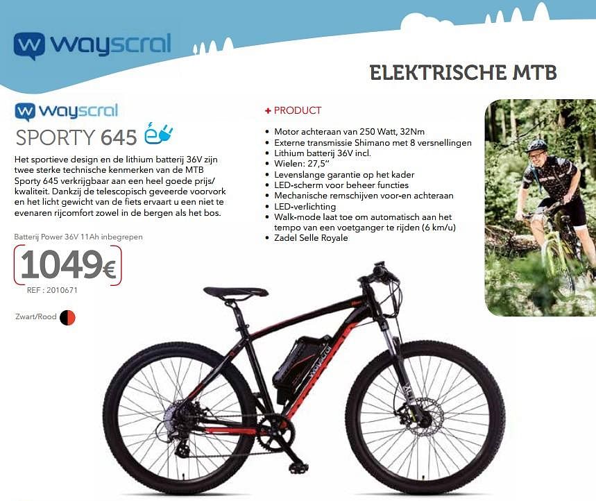 Wayscrall Elektrische fiets mtb sporty 645 Promotie bij Auto 5