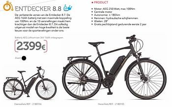 Promoties Entrdecker 8.8 klassieke fietsen - Prophete - Geldig van 27/03/2018 tot 31/03/2019 bij Auto 5