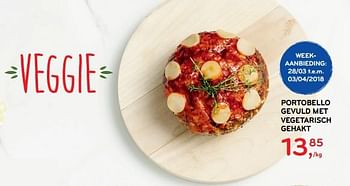 Promoties Portobello gevuld met vegetarisch gehakt - Huismerk - Alvo - Geldig van 28/03/2018 tot 03/04/2018 bij Alvo