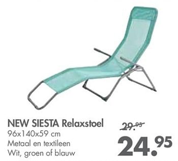 Promoties New siesta relaxstoel - Huismerk - Casa - Geldig van 26/03/2018 tot 29/04/2018 bij Casa
