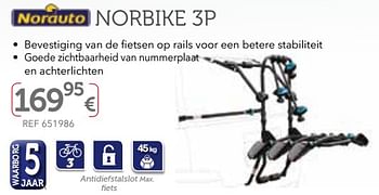 Promoties Kofferfietsdragers norbike 3p - Norauto - Geldig van 27/03/2018 tot 31/03/2019 bij Auto 5