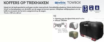 Promotions Koffers op trekhaken v2 - TowBox - Valide de 27/03/2018 à 31/03/2019 chez Auto 5