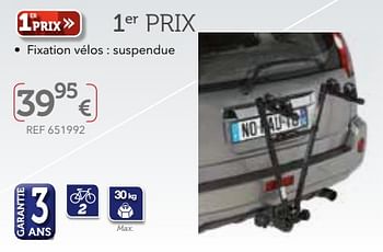 Promotions Fixation vélos : suspendue - 1ste prijs - Valide de 27/03/2018 à 31/03/2019 chez Auto 5