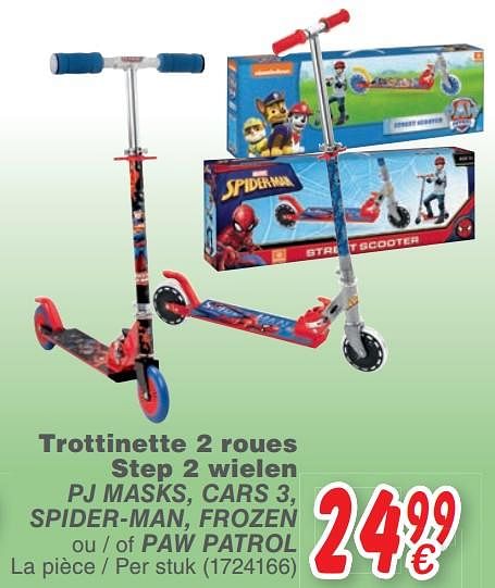trottinette 2 roues spiderman
