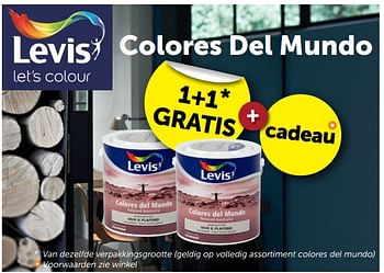 Promotions Colores del mundo - Levis - Valide de 03/04/2018 à 01/05/2018 chez Zelfbouwmarkt