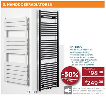 Promoties Handdoekradiatoren ruben - Huismerk - Zelfbouwmarkt - Geldig van 03/04/2018 tot 01/05/2018 bij Zelfbouwmarkt