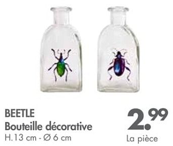 Promoties Beetle bouteille décorative - Huismerk - Casa - Geldig van 26/03/2018 tot 29/04/2018 bij Casa