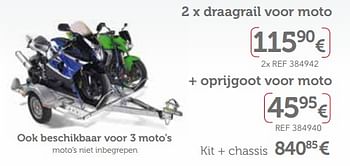 Promoties Draagrail moto premium 115 evo accessoires voor aanhangwagen - Norauto - Geldig van 27/03/2018 tot 31/03/2019 bij Auto 5