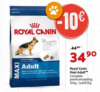 Promoties Royal canin maxi adult - Royal Canin - Geldig van 28/03/2018 tot 08/04/2018 bij Tom&Co