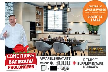 Promotions Design - laqué brillant - Produit maison - Cuisines Dovy - Valide de 01/04/2018 à 01/05/2018 chez Cuisines Dovy